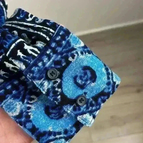 Free People Wild and Free Blue Long Sleeve Cropped Top Size Small - Picture 8 of 12